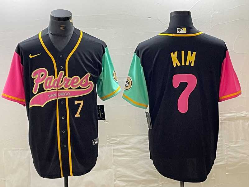 Men's San Diego Padres #7 Ha Seong Kim Number Black NEW 2023 City Connect Cool Base Stitched Jersey,We sell and wholesale Men's San Diego Padres #7 Ha Seong Kim Number Black NEW 2023 City Connect Cool Base Stitched Jersey on line form chian!